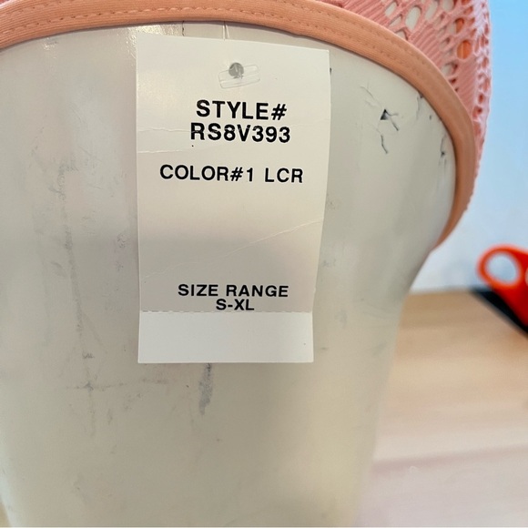 NEW Kenneth Cole Women's Two Piece Bikini Size Small Peach Crochet Keyhole - Picture 6 of 6